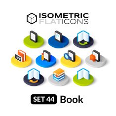 Isometric flat icons set 44 N2