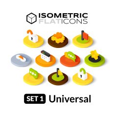 Isometric flat icons set 1 N2
