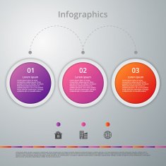 Vector illustration infographics three options N6