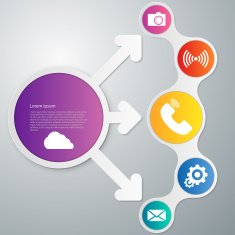 Vector illustration infographics circle arrow N2
