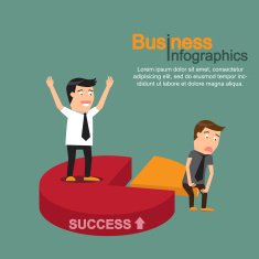 business market share concept vector illustration