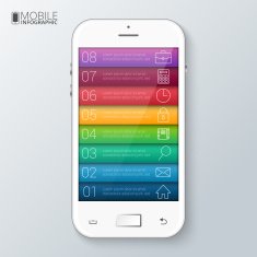 Vector mobile phone for infographic N4