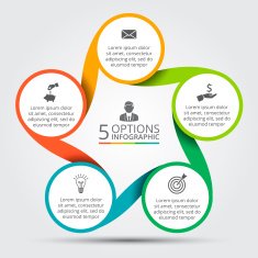 Vector circle element for infographic N68