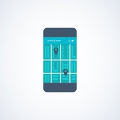 Vector mobile phone - fitness app concept on touchscreen N2