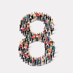 people form number eight