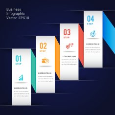 ribbon template infographic N2