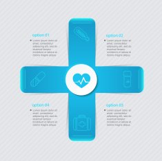 Medical infographic healthcare concept with four options parts