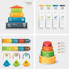 set of infographic templates N17
