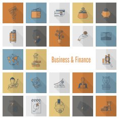business and finance icon set N370