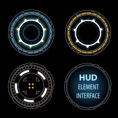 Concept futuristic white virtual graphic touch user interface