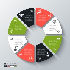Vector circle elements for infographic N18