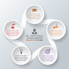 Vector circle element for infographic N73