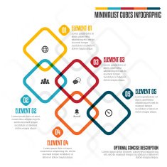 Minimalist Cubes Infographic