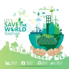 Ecology concept save world vector illustration N86