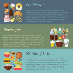 Confection beverages standing dishes N2