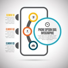 Phone Option Dial Infographic
