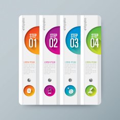 Infographic design template and marketing icons N63