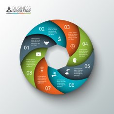 Vector circle element for infographic N75
