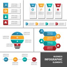 Colorful multipurpose infographic presentation template N4