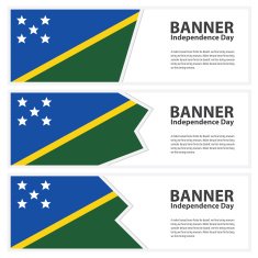 solomon islands Flag banners collection independence day N2