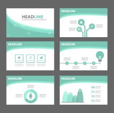 Green wave multipurpose presentation infographic template