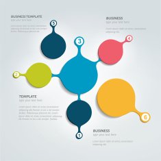 Circle infographic chart Vector template N6