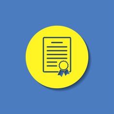 certificate with badge icon N13