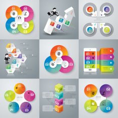 Infographic design template and marketing icons N65