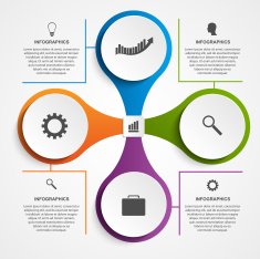Abstract infographic in the form of metabolic Design elements N19