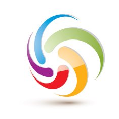 Looping arrows vector abstract symbol conceptual 3d icon N2
