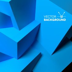 Abstract background with overlapping blue cubes N5