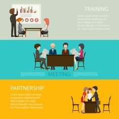 Business style infographic with people