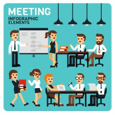 Meeting People Infographic Elements