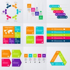 Stock Vector set of infographics N9