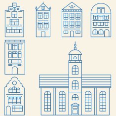 Set of linear elements with buildings - part 2