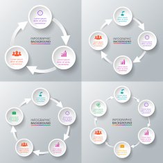 Vector circle arrows for infographic N10