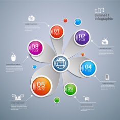 Abstract Modern digital template vector banner infographics N11