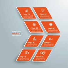 Rhombus Orange Arrow 8 Options