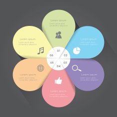 Infographic colorful flower