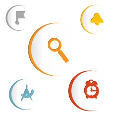 Color elements of infographics with flag symbols N2