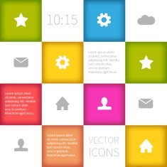 colorful squared infographic concept design
