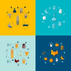 agriculture flat infographic N29