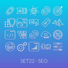 Outline icons thin flat design modern line stroke style N67