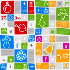 Christmas sticker infographic N84