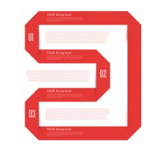Modern business origami style options banner N24