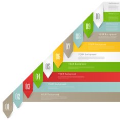 Modern business origami style options banner N25