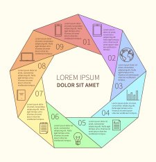 Polygonal infographic diagram N9