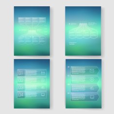 Templates Design Set of Web Mail Brochures Mobile Technology Infographic N382