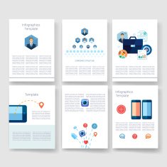 Templates Design Set of Web Mail Brochures Mobile Technology Infographic N384