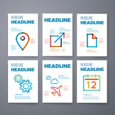 Templates Design Set of Web Mail Brochures Mobile Technology Infographic N386